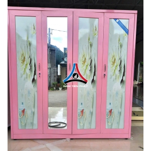 Tủ quần áo 4 cánh 3D có gương 