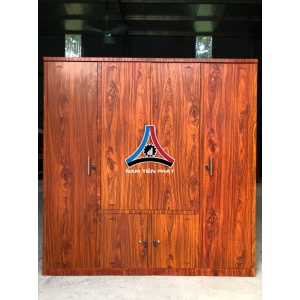 Tủ thép vân gỗ thường 6 cánh 