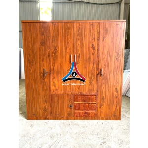 Tủ thép vân gỗ thường 5 cánh 3 hộc kéo 