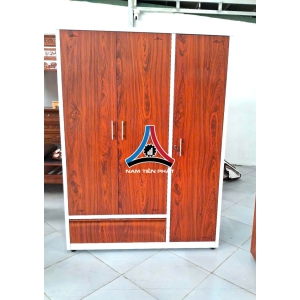 Tủ thép vân gỗ thường 3 cánh 1 hộc kéo 