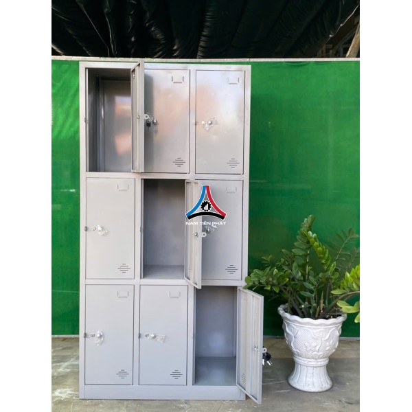 Tủ locker 9 ngăn 3 khoang 