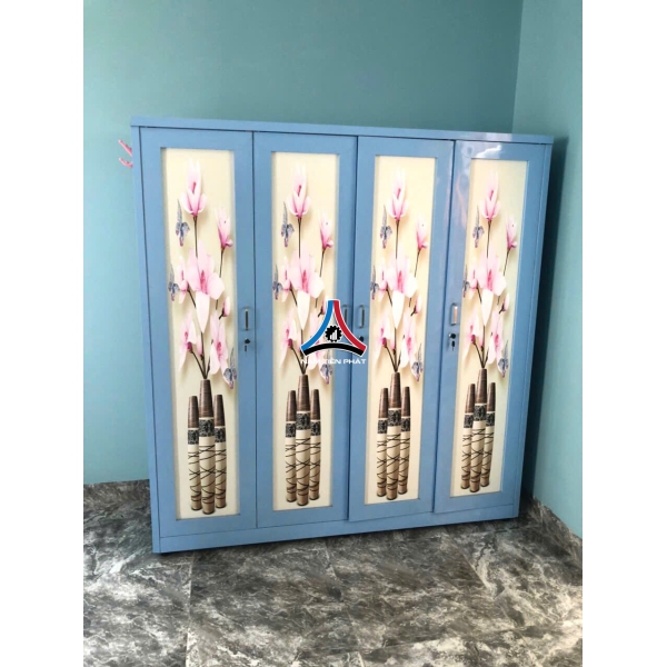 Tủ quần áo 4 cánh 3D không gương 