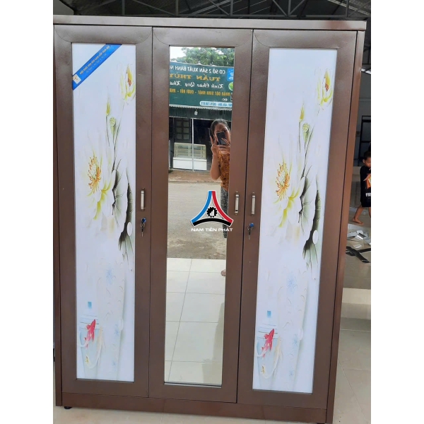 Tủ quần áo 3 cánh 3D có gương 