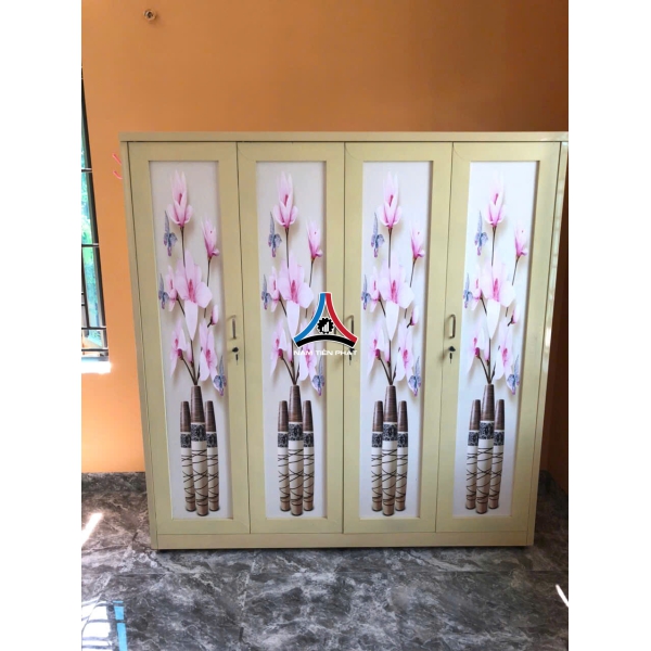 Tủ quần áo 4 cánh 3D không gương 