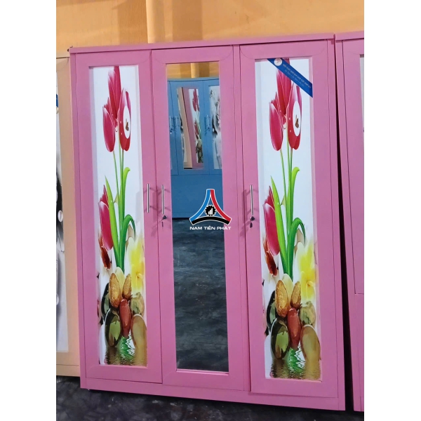 Tủ quần áo 3 cánh 3D có gương 