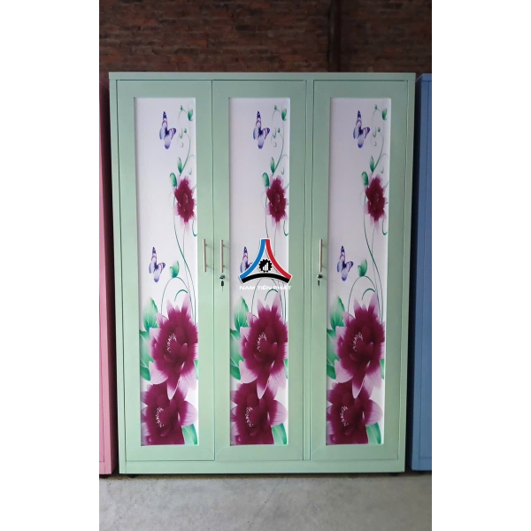 Tủ quần áo 3 cánh 3D không gương 