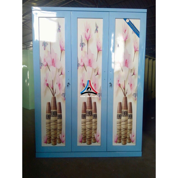 Tủ quần áo 3 cánh 3D không gương 