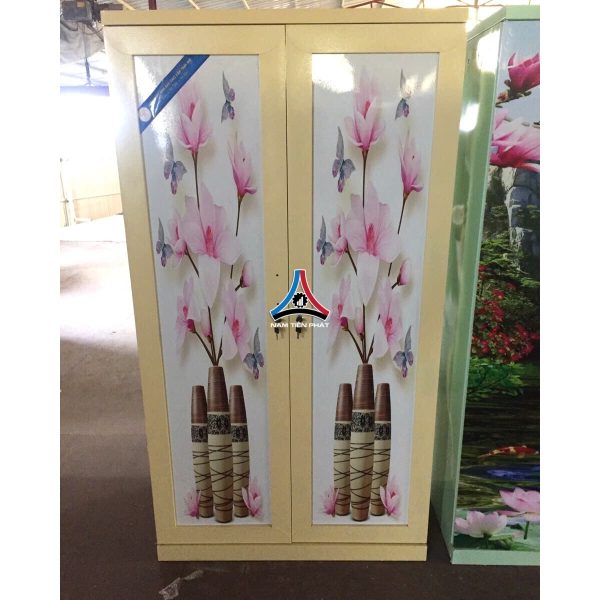 Tủ quần áo 2 cánh 3D không gương 