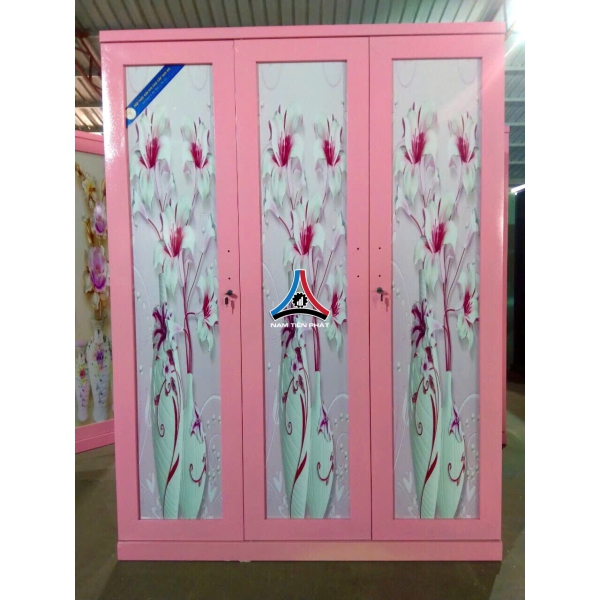 Tủ quần áo 3 cánh 3D không gương 