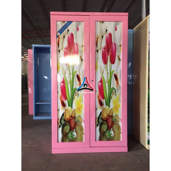 Tủ quần áo 2 cánh 3D không gương 