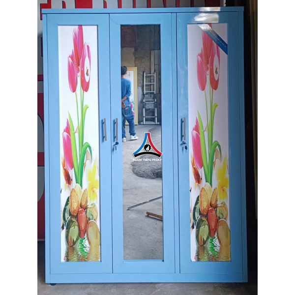 Tủ quần áo 3 cánh 3D có gương 