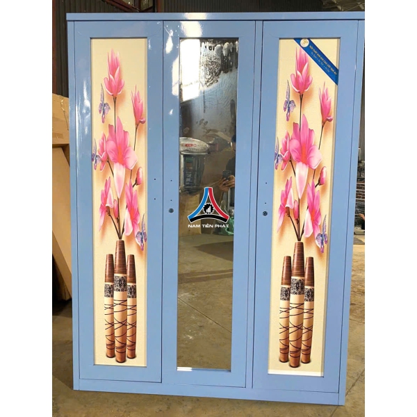 Tủ quần áo 3 cánh 3D có gương 