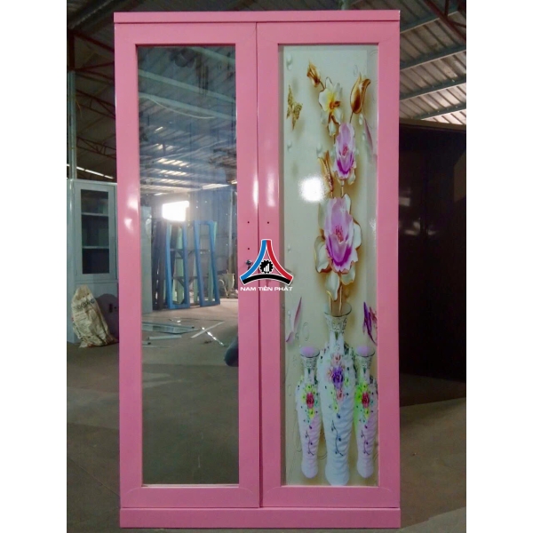Tủ quần áo 2 cánh 3D có gương 