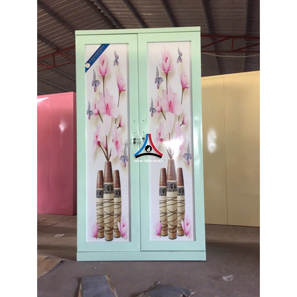 Tủ quần áo 2 cánh 3D không gương 